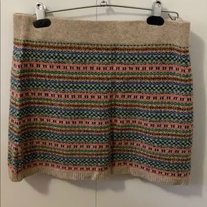 Madewell fair isle sweater skirt